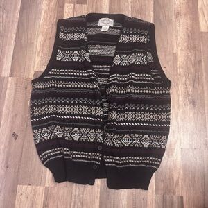 Northwest Territory Black and White Knit Vest